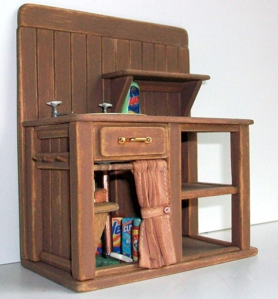 Miniature Kitchen Sink 1 inch dollhouse scale