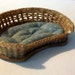 Miniature Woven Wicker Pet Bed (1 inch dollhouse scale)