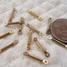 12 Vintage Brass Metal 2 Hole Jewelry Links Components by Bullseyebeads