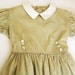 1950's Vintage Child's Dress, Wheat and White by Barneche