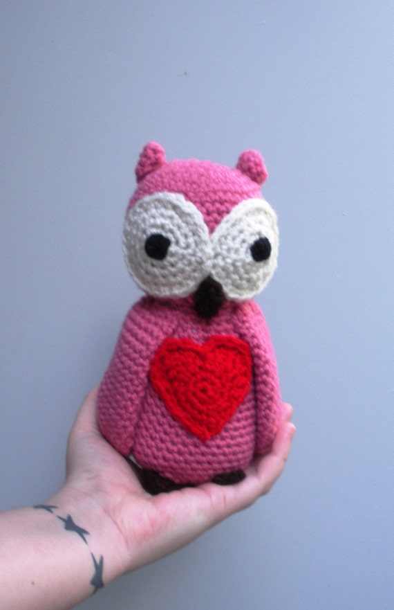 stuffed pink owl