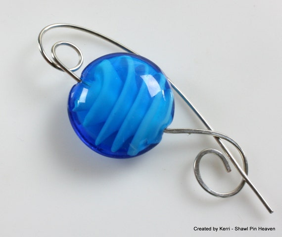 Shawl Pin Brooch by Shawl Pin Heaven on Etsy Shawl Pin Blue