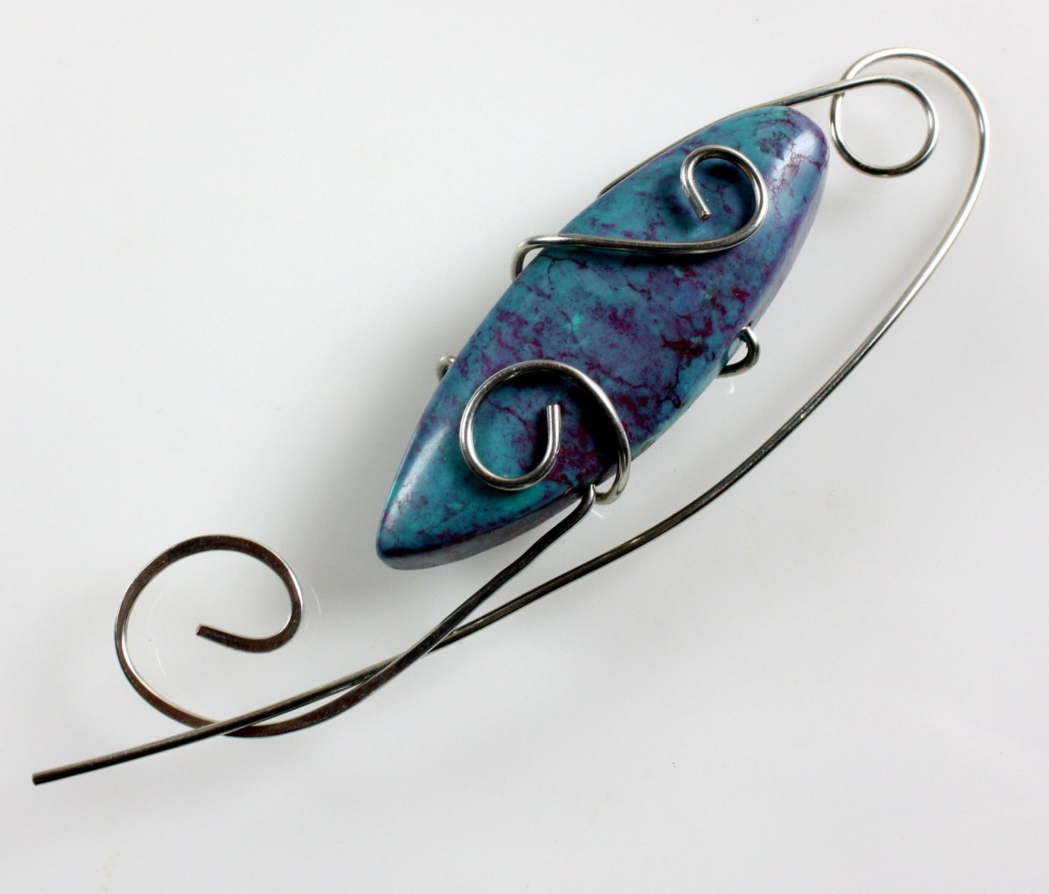 Wire Wrapped Shawl Pin