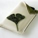 Leather Iphone, Ipod Touch, Ipod Classic, or Phone Case - Ginko Leaf over Buttercream
