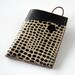 Leather Wallet 3 Pocket - RUSTIC - Deep Espresso River Rock Pebbles with Stay In Place Attachment