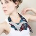 S A L E Beaded White Ruffle Applique Maria Necklace