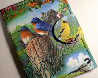 Kindle Paperwhite Cover, Kindle Cover, eReader Cover Book Style Blue Birds