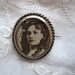 RESERVED for Vintagetraveler - Antique photo brooch, sterling and glass - please do not buy unless you're Vintagetraveler