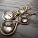 RESERVED for Ashley - Rutilated Quartz in Gold Teardrop Earrings