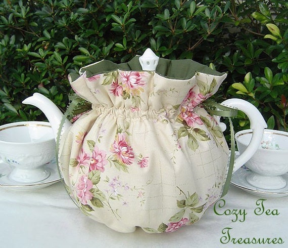 Tea Cozy For 6 8 Cup Teapot English Cottage Reversible