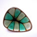 Vintage Hogan Bolas Green Enamel Brooch, Pin