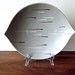 Modernist Austrian Ceramic Low Bowl, Gray, Black, White
