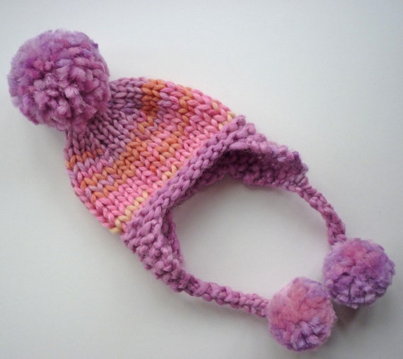 Knitting Pattern Baby Earflap Hat Child Hat Pattern by LoveFibres