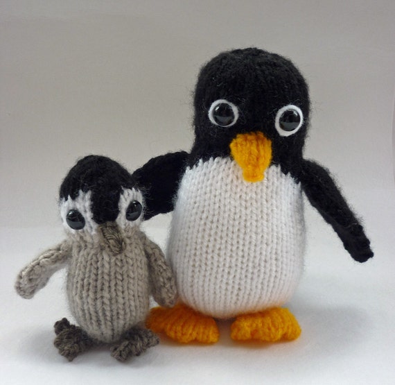 Penguin Knitting Pattern, PDF Knitting Pattern, Penguin Toy Pattern, Knit Pen...