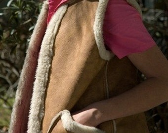 Faux Leather Vest, Western Vest, Size Small, Boho Vest, 1980's Western Vest