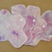 Set of 4 hand dyed organic bamboo velour reusable cloth pantyliners by MotherMoonPads