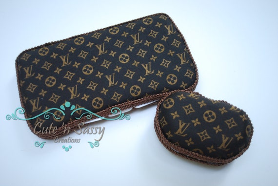 2 Pc Set Baby Wipe Case and Pacifier Case Louis Vuitton