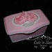 Boutique Flip Top Baby Wipe Tub - Pink Shabby Chic with Pink Flowers Covered Nursery Wipes Box