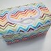 Boutique Flip Top Baby Wipe Tub - Urban Zoologie Bermuda Chevron Covered Nursery Wipes Box