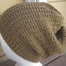 Wool/Silk Blend Crochet Slouchy Hat Doe