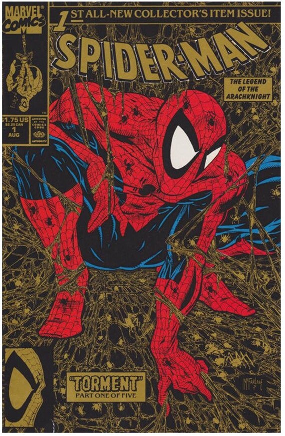 1990 Spider-Man Issue1 with Gold Cover in Near Mint Condition
