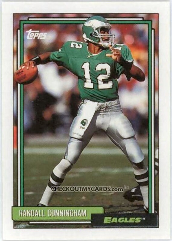 RARE 1992 Topps High Series RANDALL CUNNINGHAM Football Card Limited
