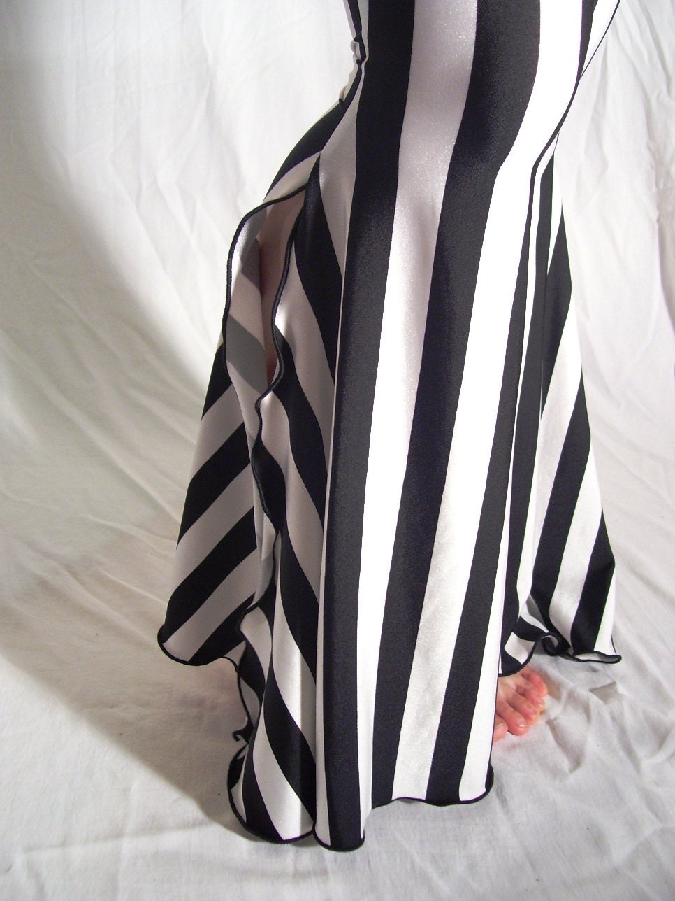Flare tribal pants black and white 1 stripes YOUR