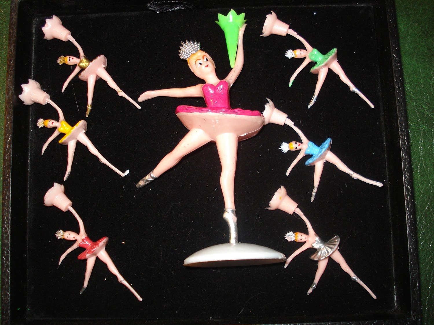 Ballerina Birthday Candle Holders by HangtownVintage on Etsy