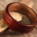 Size 12 - Indian Rosewood Lined With Walnut Bentwood Ring - Handcrafted Wooden Ring