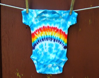 Tie Dye Baby Onesie - Rainbow in the Sky - Made To Order
