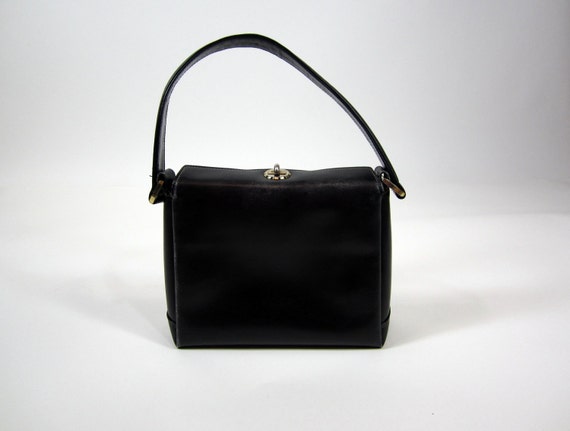 Vintage 1960s Black Gucci Purse Handbag by FabVintage on Etsy