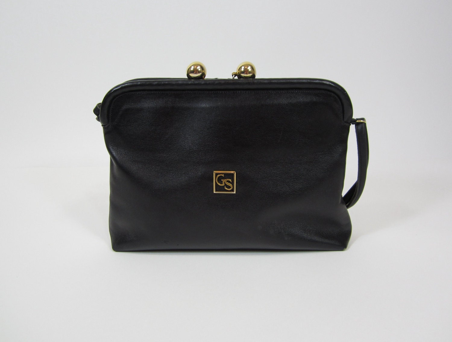 Vintage 1960s Black Gucci Purse Handbag
