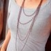 Purple grapevine infinite loop layered necklace in antique gold