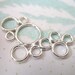925 Sterling Silver Circle Bubbles Pendant Connector Link, 2 pcs, 29.5x19.5 mm, bali artisan organic.. neckconnst .. bubblest..hp