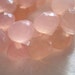 Soft Girley Ballet Pink CHALCEDONY Bead, Onion Faceted Briolettes, Set of 4, 8.5-10 mm, ..brides bridal.. spring summer