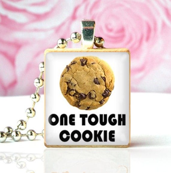 ONE TOUGH COOKIE - Scrabble Tile Pendant