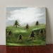 tiny pines / original painting on plywood
