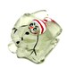 Snowman Melting Recycled Wine Bottle Glass Grouchy