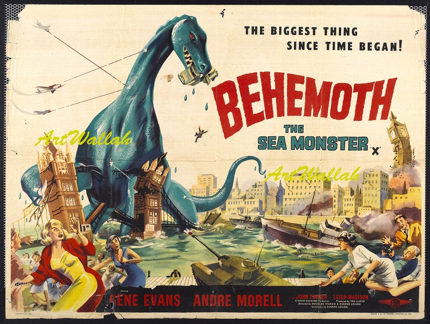 MOVIE POSTER Behemoth Dinosaur 1959 16 x 20