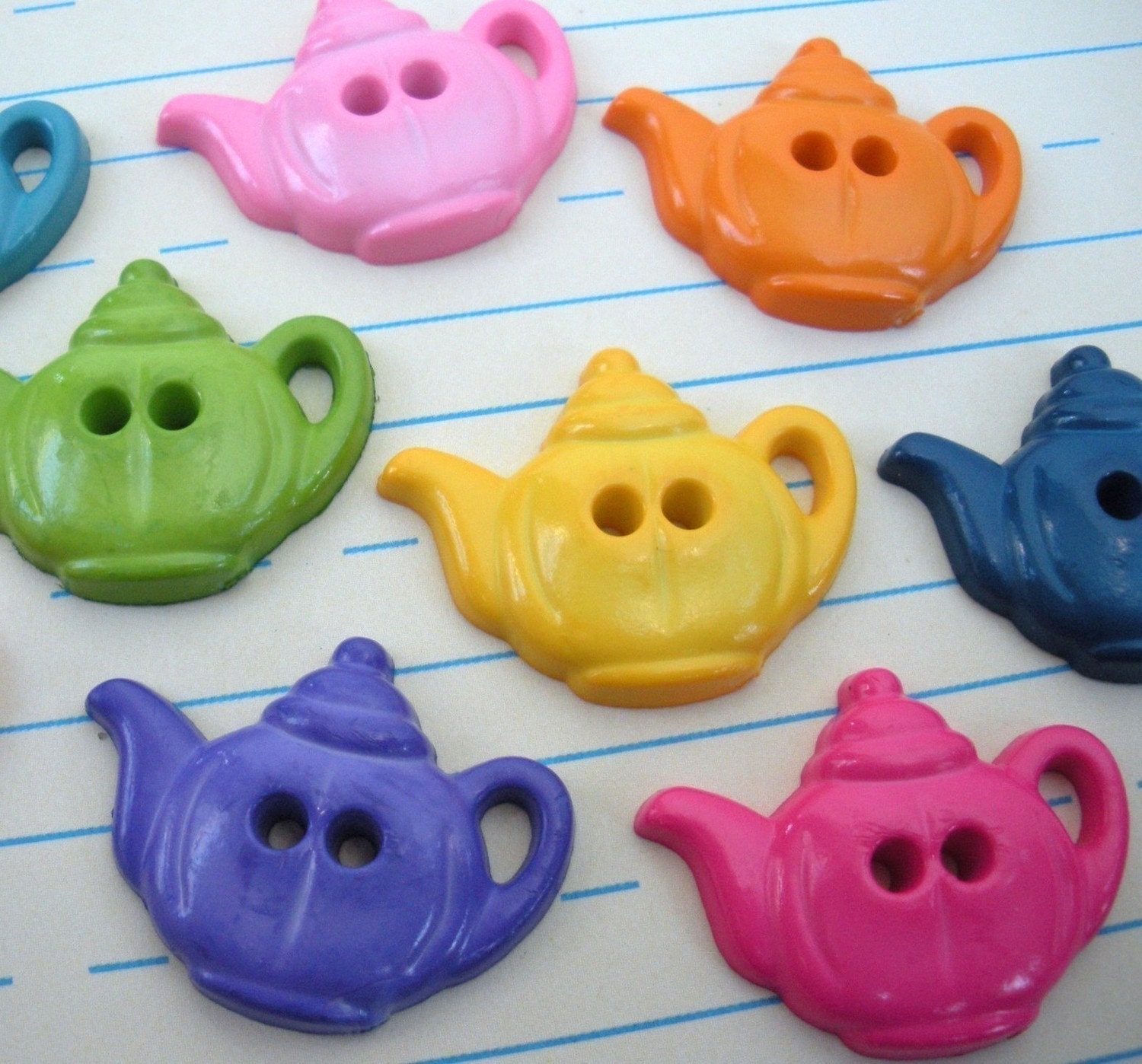cute 'Tea Time' teapot shaped colorful novelty by JamboChameleon