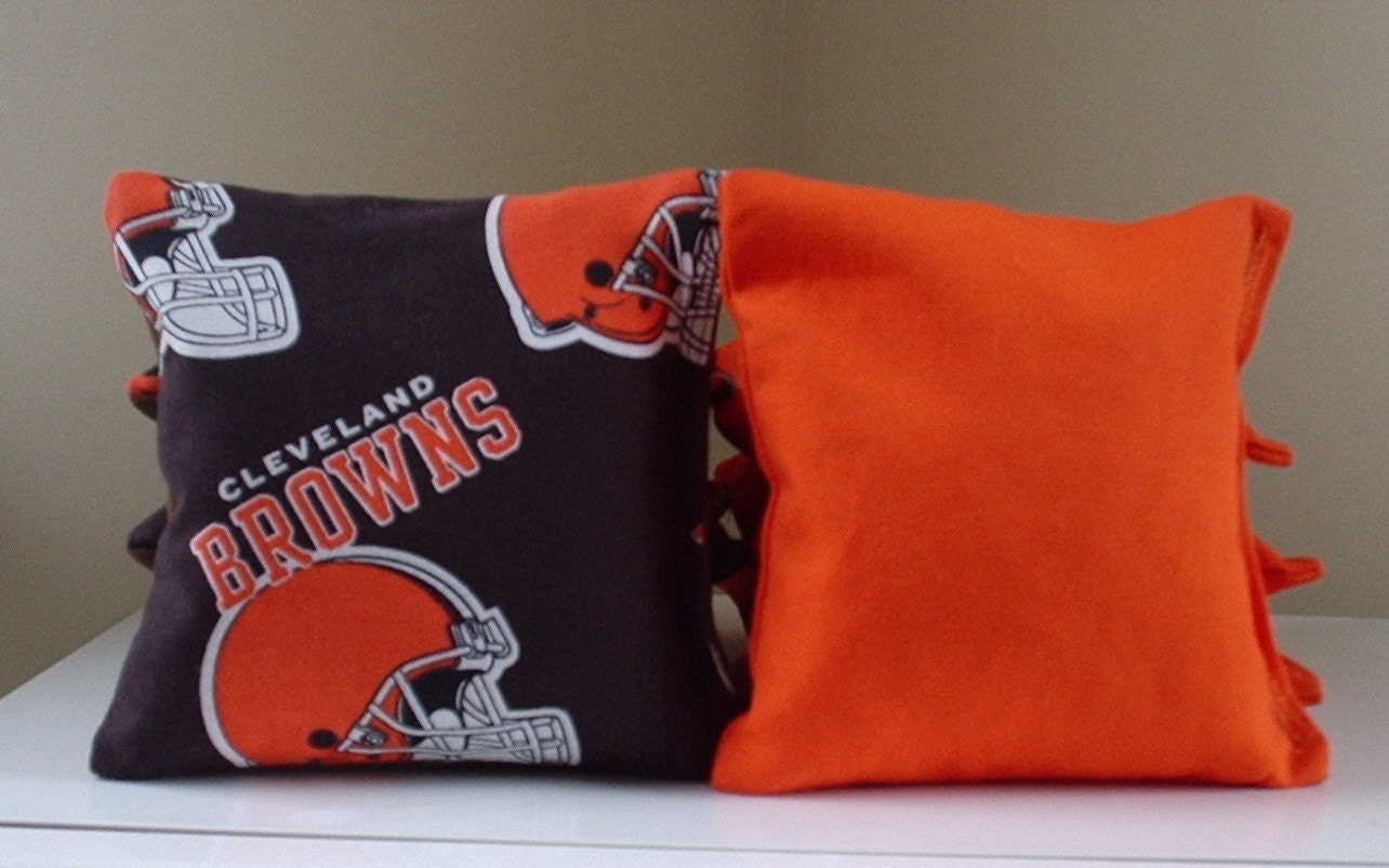 Cleveland Browns Nfl Fabric Cornhole Bags Free Shipping