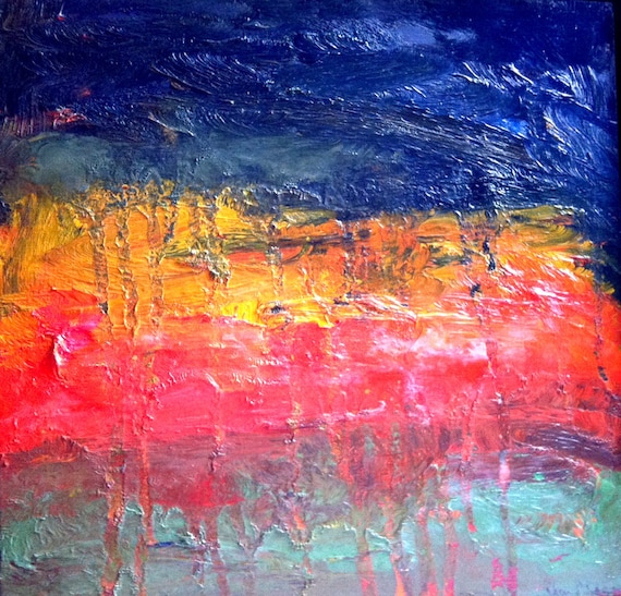 Abstract painting stormy sky oil painting 'Storm'