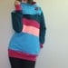BLOCK PARTY - Hoodie Sweatshirt Sweater - Recycled Upcycled - One of a Kind Women - Small/Medium