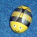 Bumble Bee Sue Bee honey bee whimsical summer garden decor OOAK gift for gardener paperweight hand painted rocks by Rockartiste on Etsy