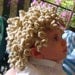 Kiddy Lidders - Adorable Curly Light Brown Crochet Hair Hat Wig - Handmade - Perfect for Winter
