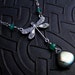 Labradorite Necklace, Dragonfly Necklace with Green Onyx - Dragon's Flight by CircesHouse on Etsy
