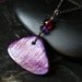 Purple Mother of Pearl Necklace, Amethyst Necklace, Garnet, Oxidized Sterling Silver--"Plumberry" by CircesHouse on Etsy
