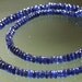 AAA Blue Kyanite Faceted Rondelles 4mm - 6mm