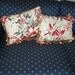 CLEARANCE 18.00 Vintage Bark-cloth Pillows (2)