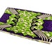 African wax print fat quarter 100% cotton (Green and purple)
